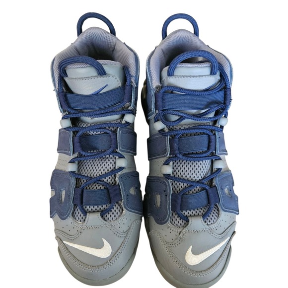 Size 6.5‎ (Big Boys)-Nike Air More Uptempo Cool Grey/ White Midnight Navy - Picture 6 of 10